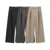 Estilo old money, pantalones de traje a rayas de alta gama, adelgazantes de otoño, modernos y elegantes, pantalones rectos holgados para hombre