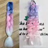 Fibra química de tres colores, cuatro colores, cinco colores, degradado, seda de alta temperatura, trenza grande, trenza jumbo, trenza burbuja, material para trenzas de cabello