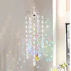 Atrapasoles Artesanía de Cristal para Jardinería Candelabro de Cuentas de Cristal Colgante de Jardín con Prisma Carrillón de Viento Iridiscente Atrapasoles