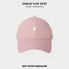 Gorra de Béisbol Simple Versátil Gorra de Béisbol con Letra Pequeña de Cara Ancha Adelgazante Tendencia Tapa Suave Gorra de Pico de Pato