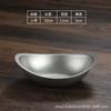 Tigela de lanche em lingote de aço inoxidável 304 estilo coreano, prato oval retrô para curry, prato para massa, tigela criativa para salada, louça
