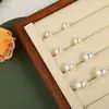 Perla de Vidrio Imitación Mabe Akoya de un Agujero Espejo Aurora Pendientes de Perla Deslumbrantes Broche Accesorios Cuentas Sueltas