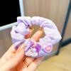 Anillo para el pelo con diseño de flor de cerezo romántica de verano, diseño de intestino grueso, bonito cerdo sandía, cuerda para el pelo fresca, estilo coreano, accesorios para el pelo de chica dulce.