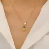 Pulsera Colgante Joyería Set de Frutas de Aleación Esmalte Cereza Fresa Manzana Piña Transfronterizo Nuevo Producto para Mujer