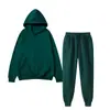 Conjunto de Moletom com Zíper e Capuz para Homens, Cardigan Solto, Calça de Moletom, Cor Sólida, Conjunto Completo, Roupa Esportiva, Atacado