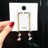 Brincos de Zircônia Borboleta Super Brilhantes Moda Agulha de Prata para Mulheres 2026 Novo Estilo Elegante Versátil Coreano Longos para Mulheres