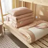 Juego de Tres Piezas para Cama de Dormitorio de Estudiante Universitario, Algodón Puro, Sábanas para Litera de Dormitorio, Funda de Edredón, Juego de Cama Seis