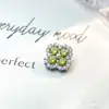 Pendientes de Aleación de Titanio F-136 de Trébol de Cuatro Hojas con Diamantes Completos Pendientes de Labio con Rosca Interna de Titanio G23 Joyería para Piercing Cabeza