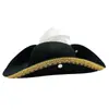 Chapéu de pirata caribenho chapéu de festival fantasma chapéu de capitão de Halloween chapéu infantil grande chapéu de feltro não tecido
