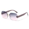 Nuevas Gafas de Sol Europeas y Americanas Sin Marco Cortadas al Borde para Hombres y Mujeres, Exquisitas y Lujosas, Protección Ocular Diaria, Gafas de Sol Anti-UV