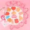 Moldes para Galletas Serie Día de San Valentín Nube Arcoíris Dibujos Animados 3D Arcilla DIY Galletas Impresas de Simulación