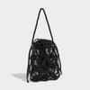 2024 Novo Estilo Florestal Literário e Artístico Bolsa Satchel de Alto Nível Bolsa Tecida com Pérolas Design Recortado com Miçangas Bolsa Transversal de Ombro Único