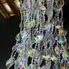 Nova cortina de grânulo de cristal acrílico conectada cadeia de grânulos de casamento guia de estrada layout de palco decoração da árvore de Natal adereços octogonais