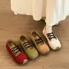 Bailarinas de cordones estilo francés para mujer, nuevo modelo otoño 2026, zapatos Mary Jane de suela blanda para combinar con faldas, adecuados para ir al trabajo
