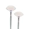 Brocha Nueva en Forma de Abanico Universal Mango Largo Transparente Barra de Mano Lana Imitación Brocha Iluminadora en Forma de Abanico Brocha para Iluminador Herramienta de Maquillaje de Belleza para Difuminar