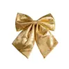 Laço de Natal Transfronteiriço Lantejoulas Douradas Grandes Algodão Pérola Decoração Rosa Decoração de Natal Pingente Enfeites