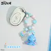 Baimao Serie de Puntadas Genuinas Llavero Lindo con Cuentas, Adorable y Exquisito Colgante de Muñeca Ángel Pareja para Mochila