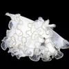 Fio de onda plissado Pérola branca fio de onda luminosa flor de embalagem gaze buquê preto malha material floral