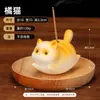 Adorno de quemador de incienso de gato lindo para decoración de mesa de té interior del hogar, soporte de incienso de mascota de té, nuevo modelo de gato auspicioso