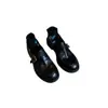 Mocasines de Piel de Vaca 2025 Suela Gruesa Zapatos de Una Sola Capa Primavera y Otoño Zapatos Negros Versátiles Estilo Academia Británica Zapatos Pequeños de Piel para Mujer