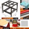 Mesa de cocina cuadrada para el hogar, mesa de comedor plegable de acero inoxidable, mesa de calefacción para pies de dormitorio multifuncional y silla