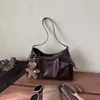 Bolso de Hombro Retro de Cuero Suave Mate Estilo Coreano Chic Bolso Plegado Tipo Empanadilla Versátil Chic de Moda Bolso de Hombro Cruzado