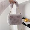 Bolsa de Pelúcia de Outono e Inverno, Nova Bolsa Transversal de Corrente Nicho Estilo Ins, Bolsa Pequena Quadrada Feminina, Design Nicho