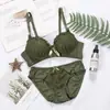 Novo Conjunto de Renda Bordada Solúvel em Água Sem Aro Coletor Estilo Japonês Roupa Íntima Sexy Feminina
