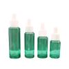 En stock 10 ml 20 ml 30 ml 40 ml Botella de aceite esencial transparente de hombro plano Botella de vidrio Botella de gotero Botella de esencia embotellada