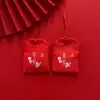 Saquito de Oración Amuleto Rojo para Templos en Zonas Turísticas, Colgante Bolsa de la Suerte Tradicional Estilo Chino para Colgar en el Cuello, Bolsa Saquito de Amuleto Protector