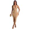 C7095 Moda Europeia e Americana Transfronteiriça AliExpress Amazon Vestido Feminino Quente Perfurado Slim Sexy para Quadril dress