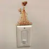 BRUP Estilo Sanación Ramo Chica Switch Pegatina Decorativa Dibujo Animado Pegatina de Pared Pegatina Embellecedora de Enchufe de Casa Pegatina de Pared
