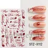 FULL BEAUTY pegatinas de arte para uñas transfronterizas francesas dulces simples corazón negro lunares plateados pegatinas de arte para uñas