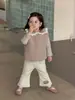 Chaqueta Chaleco de Peluche para Niños 2026 Nuevo Estilo Coreano Ropa para Niños Ropa de Invierno para Bebés Conjunto de Capa Base Forrada de Forro Polar para Niñas