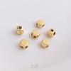 Paquete de 14K Color Dorado Real Conservación Doble Agujero Tapón de Goma Ajuste de Posicionamiento Cuentas Redondas Pastel Cuentas de Silicona Accesorios para Cadena Pulsera Collar DIY