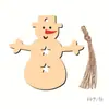 Artesanías de Madera Colgante Creativo de Rodaja de Madera Navideña Decoración del Hogar Pintado a Mano Accesorios para Árbol de Navidad Props DIY