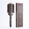 Conjunto de Presente com Pente Rolo para Cabeleireiro de Luxo, Pente Modelador Marrom com Tubo de Alumínio para Condução de Calor, Pente Modelador para Styling e Dar Volume