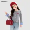 Roupas Infantis Cardigan Suéter para Meninas 2026 Primavera Novo Estiloso Casual Tricô para Crianças Maiores Primavera e Outono Roupas da Moda