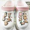 Directo de fábrica serie perezoso lindo animal de dibujos animados zapatos con agujeros accesorios DIY PVC goma suave zapatos flor hebilla de zapato accesorios