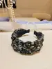 Diadema Nueva Tejida a Mano con Estampado de Leopardo para Otoño e Invierno con Bordes Anchos y Parte Superior Alta de Calavera, Diadema de Lavado de Cabello de Alta Gama Sensible a la Presión