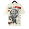 Rua Principal Hip Hop Grafite Rua Transfronteiriça Comércio Exterior Casual Americano Desenho Animado Estampa de Letras Camiseta de Manga Curta Moda Masculina e Feminina