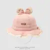 Novo Estilo Pastoral Chapéu de Pescador Infantil Exportação Doce Laço Chapéu Balde Menina Chapéu de Bebê Fofo com Babados