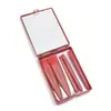 Novo Kit de Pincéis de Maquiagem com Estojo Espelhado de 5 Peças para Viagem, Pincel de Pó Multifuncional Portátil, Pincel de Blush, Ferramentas de Beleza