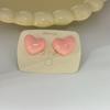 Pendientes de botón con forma de macarrón, color caramelo, con forma de amor, para primavera, viajes, pequeños y dulces, con personalidad, sencillos, para niñas.