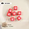 Accesorios de joyería de material acrílico impreso con cuentas DIY, cuentas sueltas, colgantes, llaveros, bloques lindos y versátiles hechos a mano