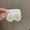 Pendientes de Bola de Flor Redonda Perla Super Hada Dulce Mori Estilo Retro Hong Kong Celebridad Elegante Único Exagerado Pendientes de Flor