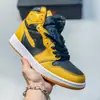 Putian Zapatillas de Baloncesto Aj1 de Alta Calidad Año del Caballo Jordan 1 Azul Carolina del Norte Moda Clásica Versátiles Casuales Deportivas para Hombres y Mujeres
