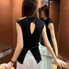 Nuevo Diseño de Estilo Coreano, Suéter sin Mangas Hueco Único, Chaleco Niche Estilo Puro Lujuria Adelgazante para Mujer