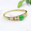 Pulseira de Ágata Natural Aiyu Calcedônia Verde Imperial Esmaltada Pulseira Atacado Dropshipping S4120607L