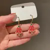 @Estilo Tendência Atmosfera de Natal Brilhantes Brincos de Árvore de Natal para Mulheres, Design Outono/Inverno, Tiaras de Orelha Únicas e de Alta Qualidade